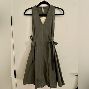 New w/tags: Simple by Trista Cotton Side Tie dress / Grey / S